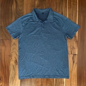 Lululemon Metal Vent Tech Polo Shirt Blue Heathered Men’s Large